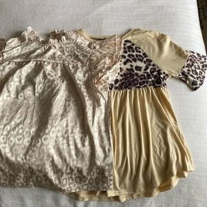 Cheetah print lace top set